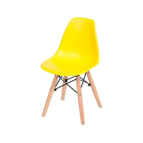 Cadeira OR-1102BKIDS em Polipropileno com Base de Madeira OR Design