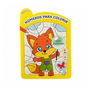 Números Para Colorir - Nível 1 - Com Adesivos!