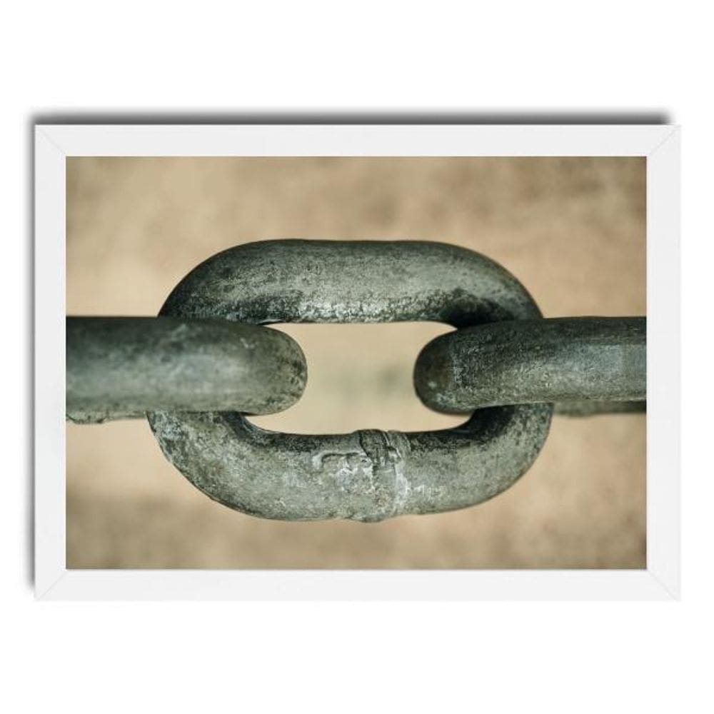 Quadro Fotografia Elo Corrente 45X34Cm - Com Vidro