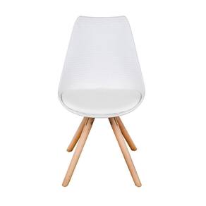Cadeira OR-1137 em Polipropileno com Assento Acolchoado e Base de Madeira OR Design