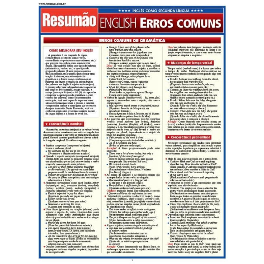 English - Erros Comuns