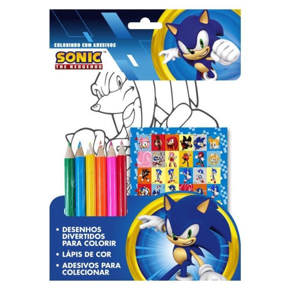Sonic Colorindo Com Adesivos