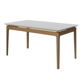 Mesa Wind 1.8 C/ Vidro Retangular - Off White/nature