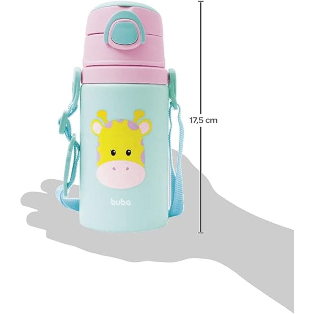Garrafinha de Alumínio Animal Fun Girafa 400ml Buba
