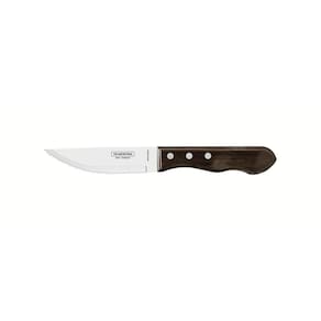 Faca Para Churrasco Jumbo Com Lâmina Em Aço Inox E Cabo Em Madeira Polywood Castanho 5"