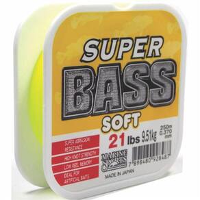 Linha Super Bass Soft 0,370mm 21lb Monofilamento Amarela 250m