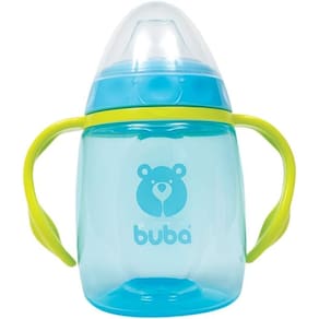 Copo Treinamento c/ Alça Bico Silicone 270ml Azul Buba