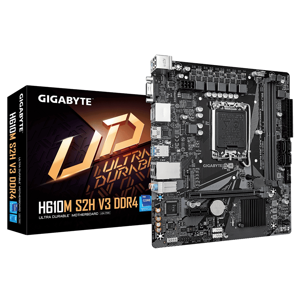 Placa Mae Gigabyte INTEL LGA (1700) DDR4 Micro ATX - H610M S2H V3 DDR4