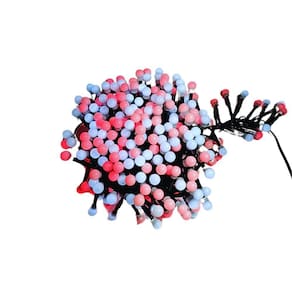 Festao 400 Leds Bolinhas Branco E Vermelho Pisca C- Memoria