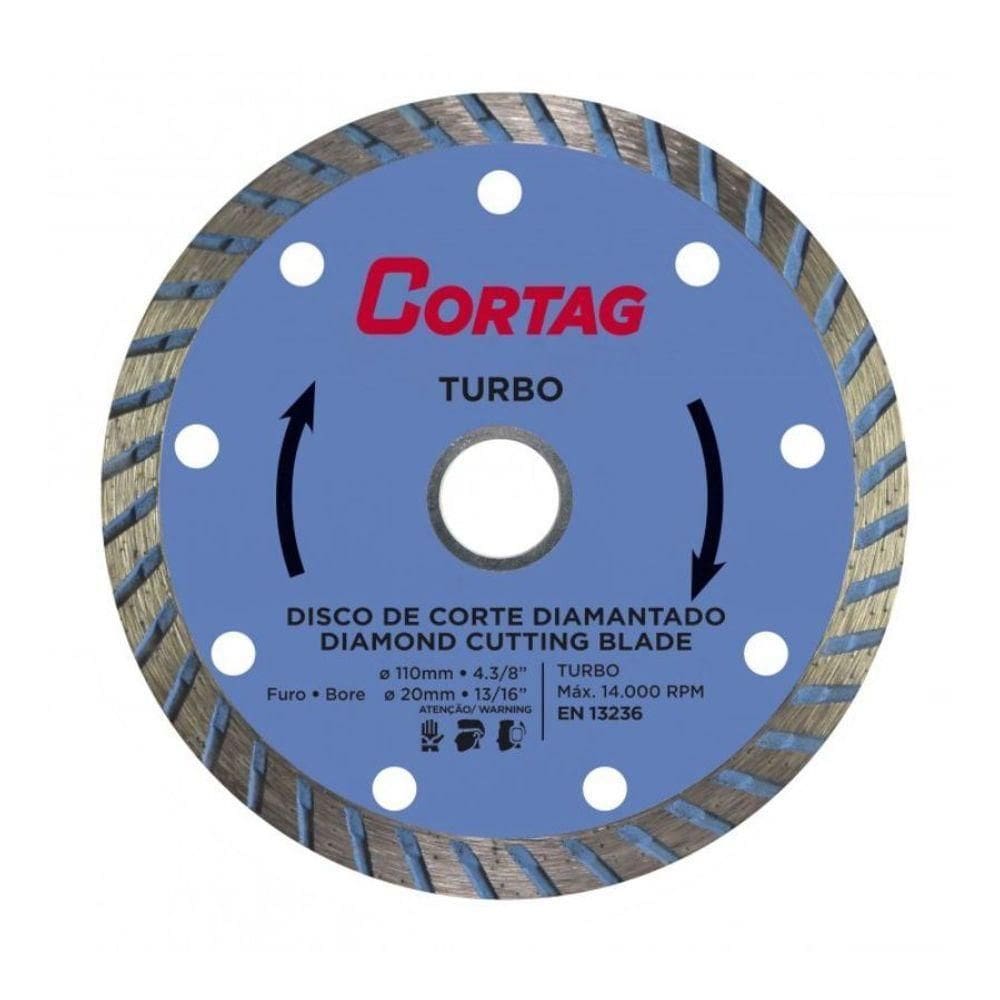 Disco De Corte Diamantado Turbo Cortag 110mm