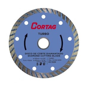 Disco De Corte Diamantado Turbo Cortag 110mm