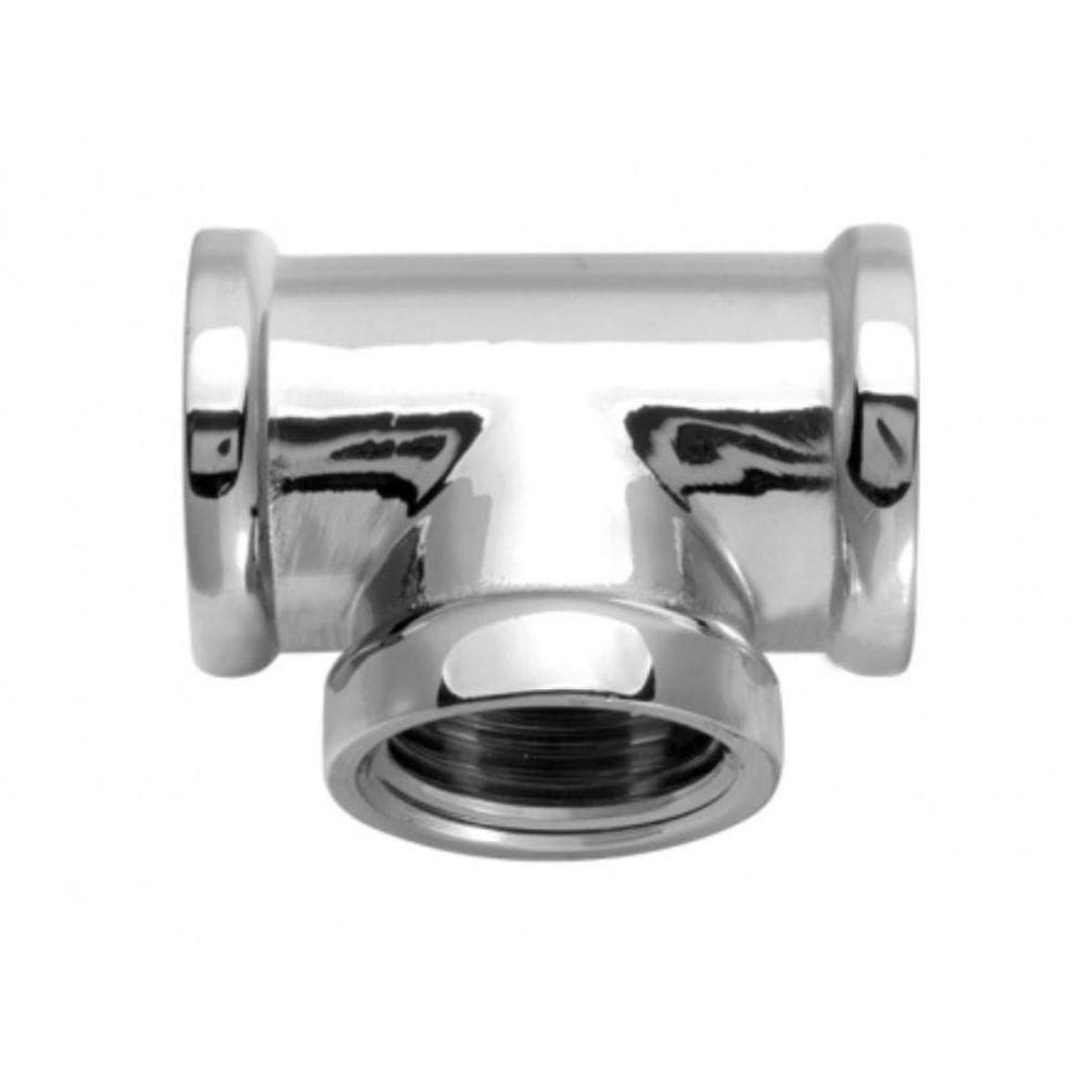 Tee De 90° 1/2 Fêmea Blukit Cromado