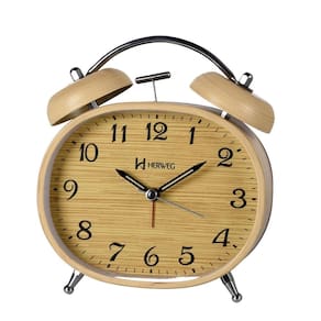 Despertador Quartz Herweg Ref: 2717-324 Estilo Madeira Campainha