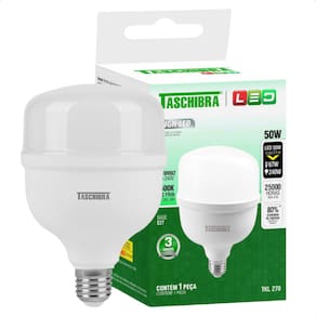 Lâmpada High Led 50W Bivolt E27 4000K Luz Neutra Taschibra