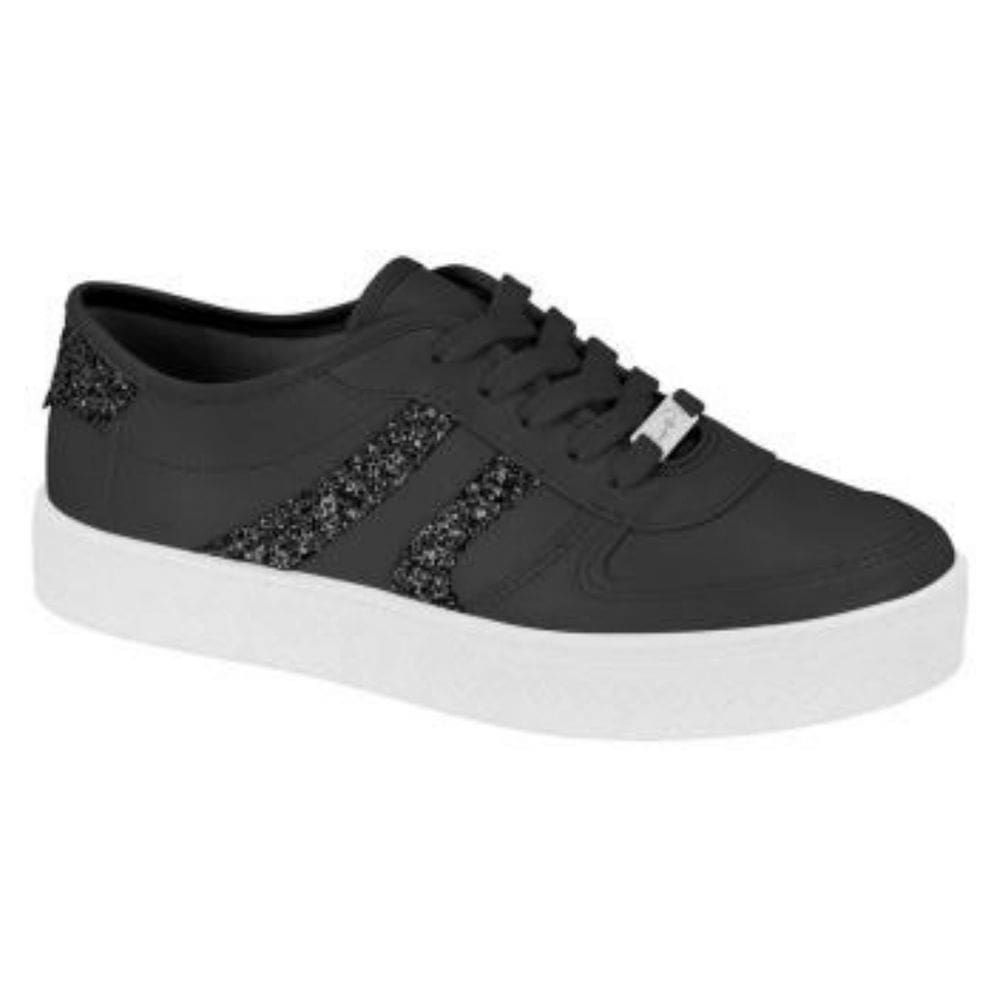 Tênis Moleca Casual Detalhes Maxxi Glitter Feminino Preto