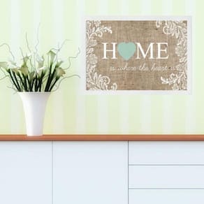 Quadro Home - Is Where The Heart Is 24X18Cm