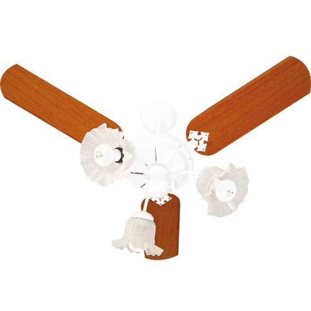 Ventilador De Teto New Beta Com Lustre 3 Pás Laqueado Venti