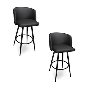 Banqueta Alta de Cozinha ComEncosto kit 2 Debora Sintético PretoD03-D`Rossi