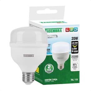 10 Lâmpadas High Led Tkl 20W Taschibra E27 Bivolt 6500K Frio