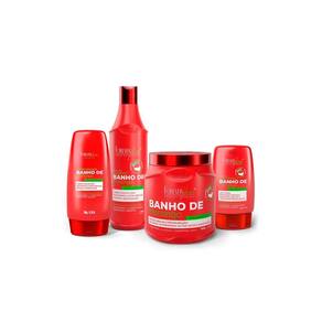 Kit Banho de Verniz Morango Profissional Comp. Forever Liss