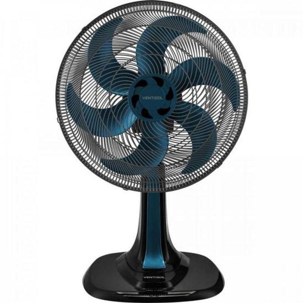 Ventilador De Mesa Ventisol Turbo 6 Azul 30cm 127v