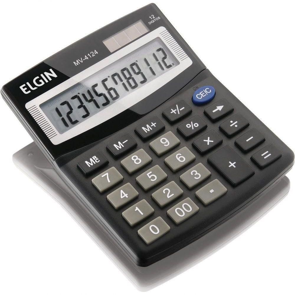 Calculadora De Mesa 12 Digitos Mv-4124 Preta