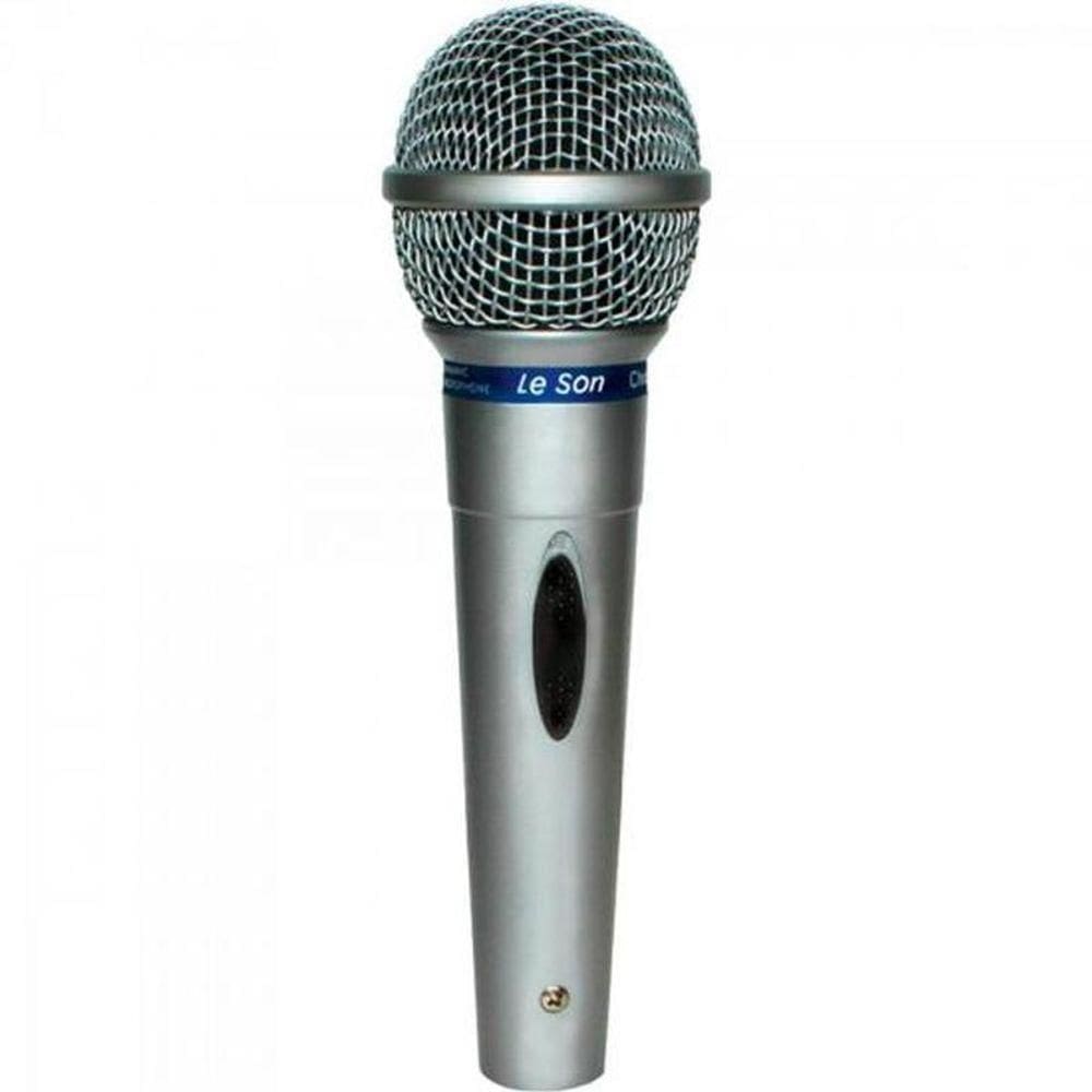 Microfone Leson Mc-200 Dinâmico Cardióide Prata