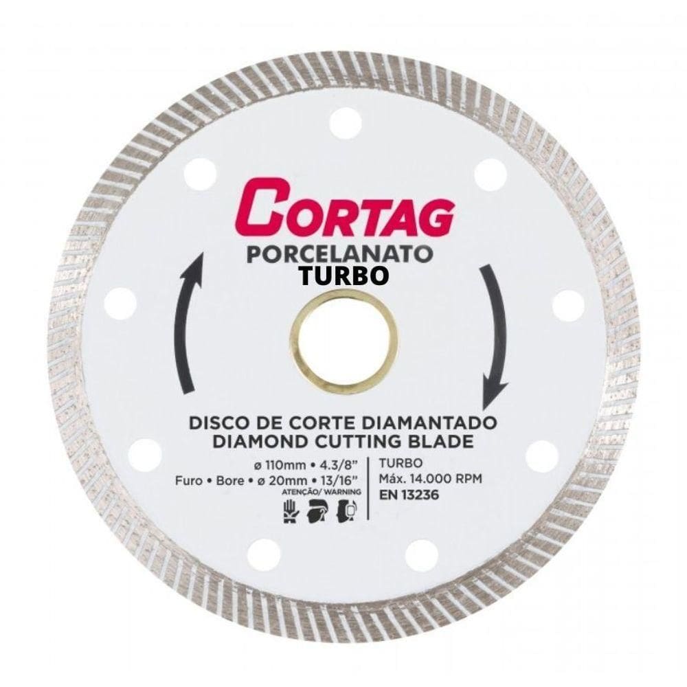 Disco De Corte Diamantado Cortag Porcelanato Turbo 110mm