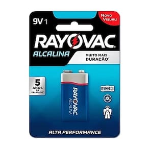 Bateria Alcalina Rayovac 9v Retangular Com 1 Unidade