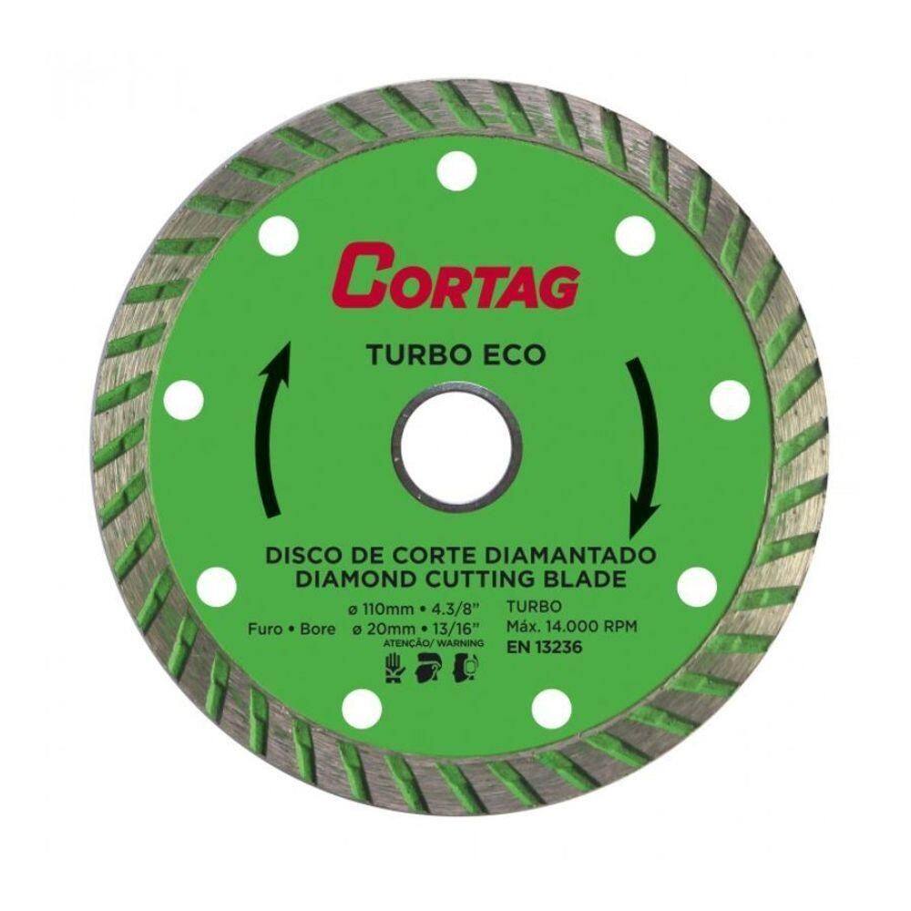 Disco De Corte Diamantado Eco Turbo Cortag 110mm