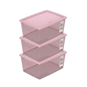 Kit Caixa Organizadora 30l My Closet Rosé 3 Unidades