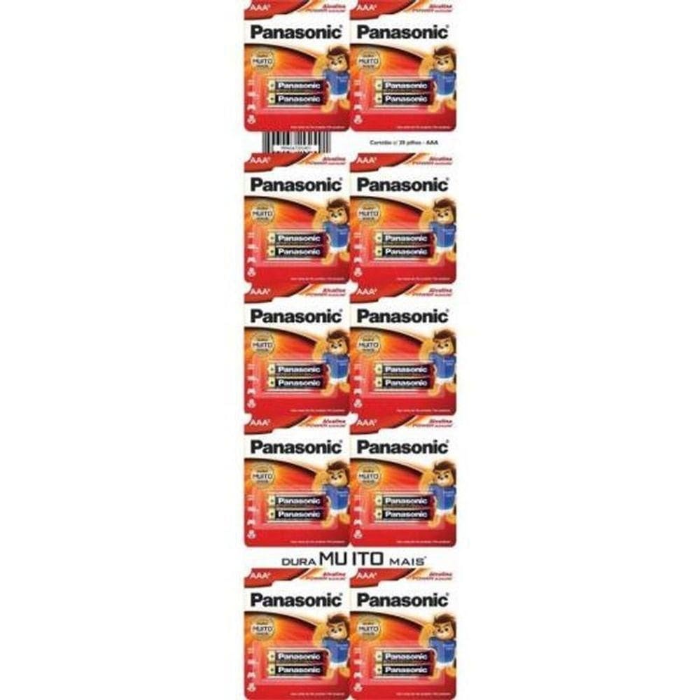 Pilha Alcalina 1,5v Aaa Lr03 (c/20 Pilhas) Panasonic - Bli / 20