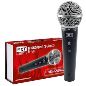 Microfone Dinamico Com Fio M-58 Profissional - Cabo 3...
