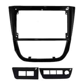Moldura De Painel 2 Din 9" Polegadas Vw Gol Saveiro Voyage G5 - Black Piano
