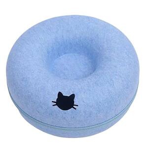 Cama Tunel Donuts Para Gato Diametro 60Cm - Azul