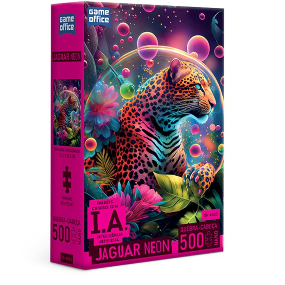 IA Jaguar Neon – Quebra-cabeça 500 peças nano - Game Office