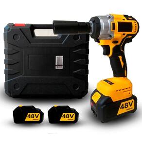 Kit Chave De Impacto E Furadeira Portátil Sem Fio 48V Maleta