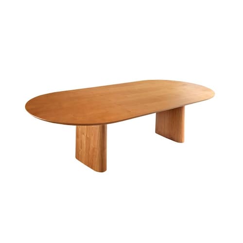 imagem-Mesa de Jantar Oval Laminada 2,0x1,0m - Itália - Requinte Salas - Marrom