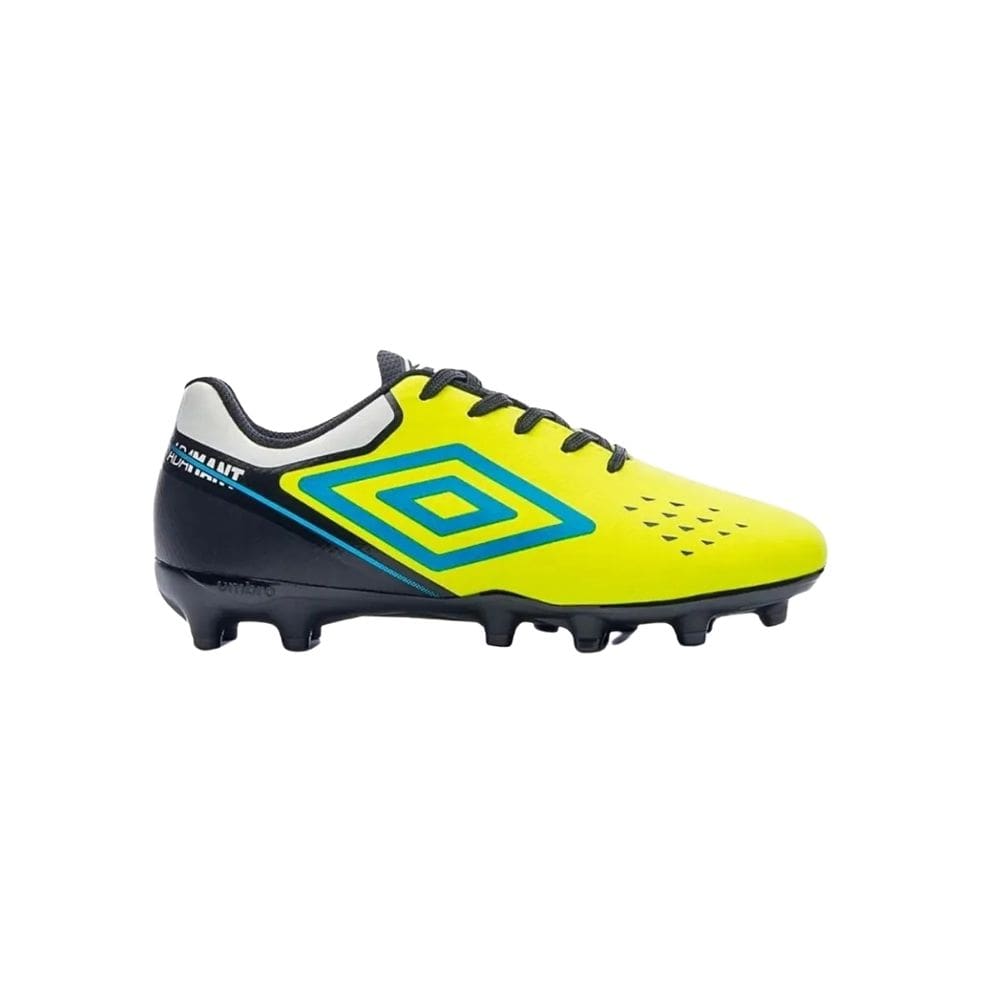 Chuteira Umbro Adamant Top Speed Jr Campo Masculina Limão-Preto