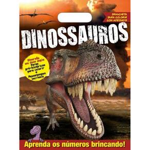 Dinossauros - Prancheta Para Colorir Com Adesivos