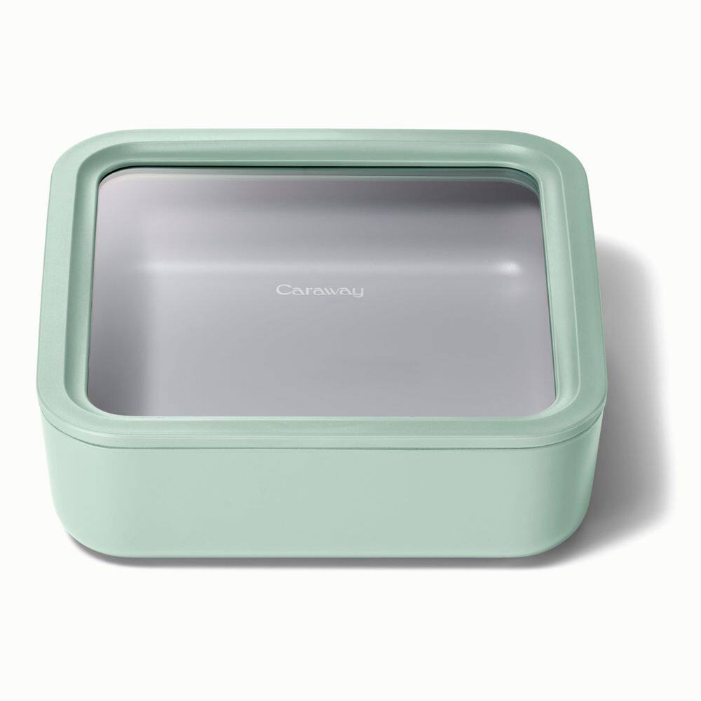 Recipiente de 2,4 L de vidro de alcaravia para armazenamento de alimentos com revestimento cerâmico