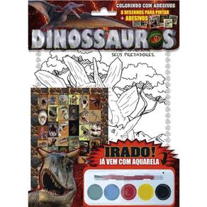 Dinossauros - Colorindo Com Adesivos - Vol. 03