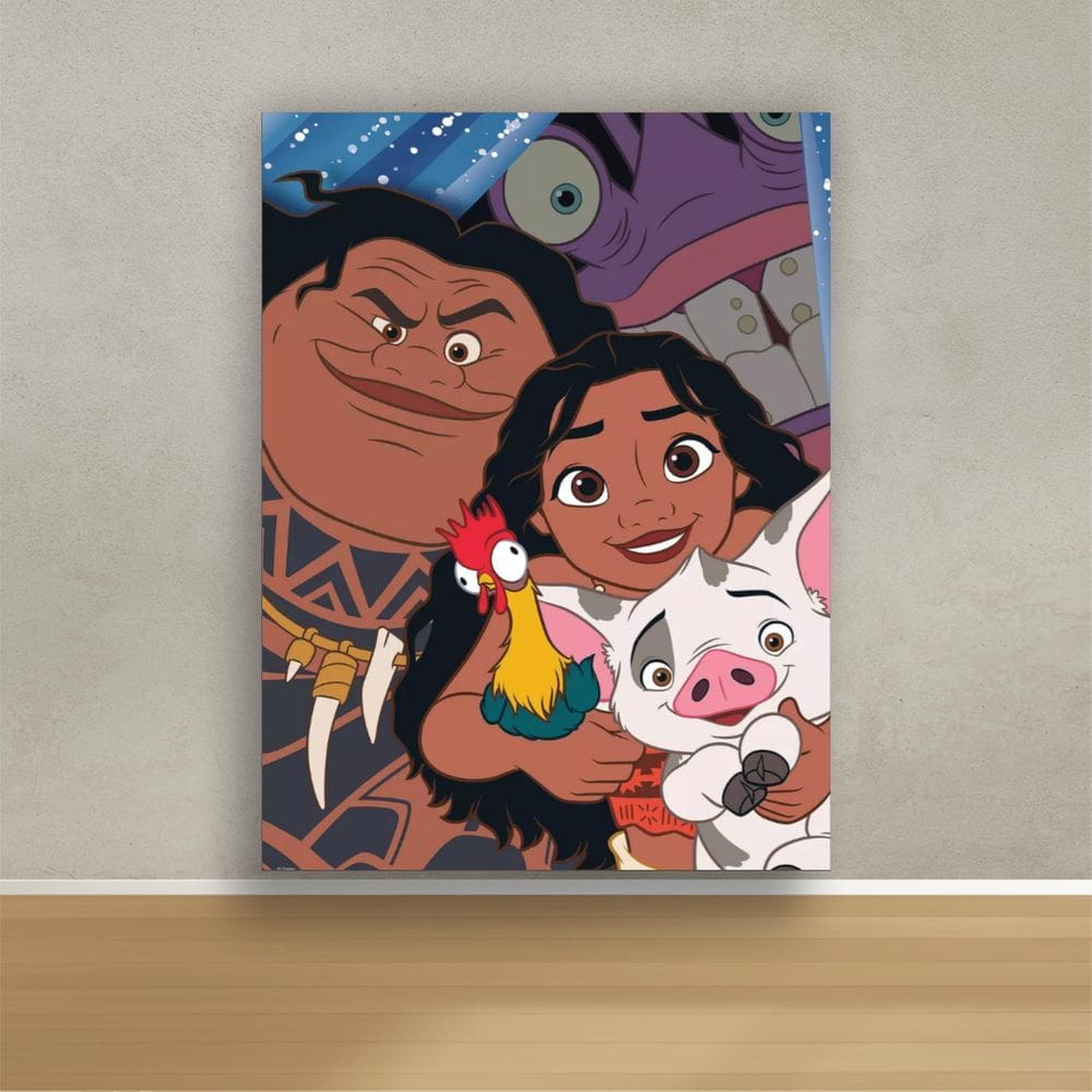 Painel Retangular Moana Desenho 1,5X1,0M Lona Fosca