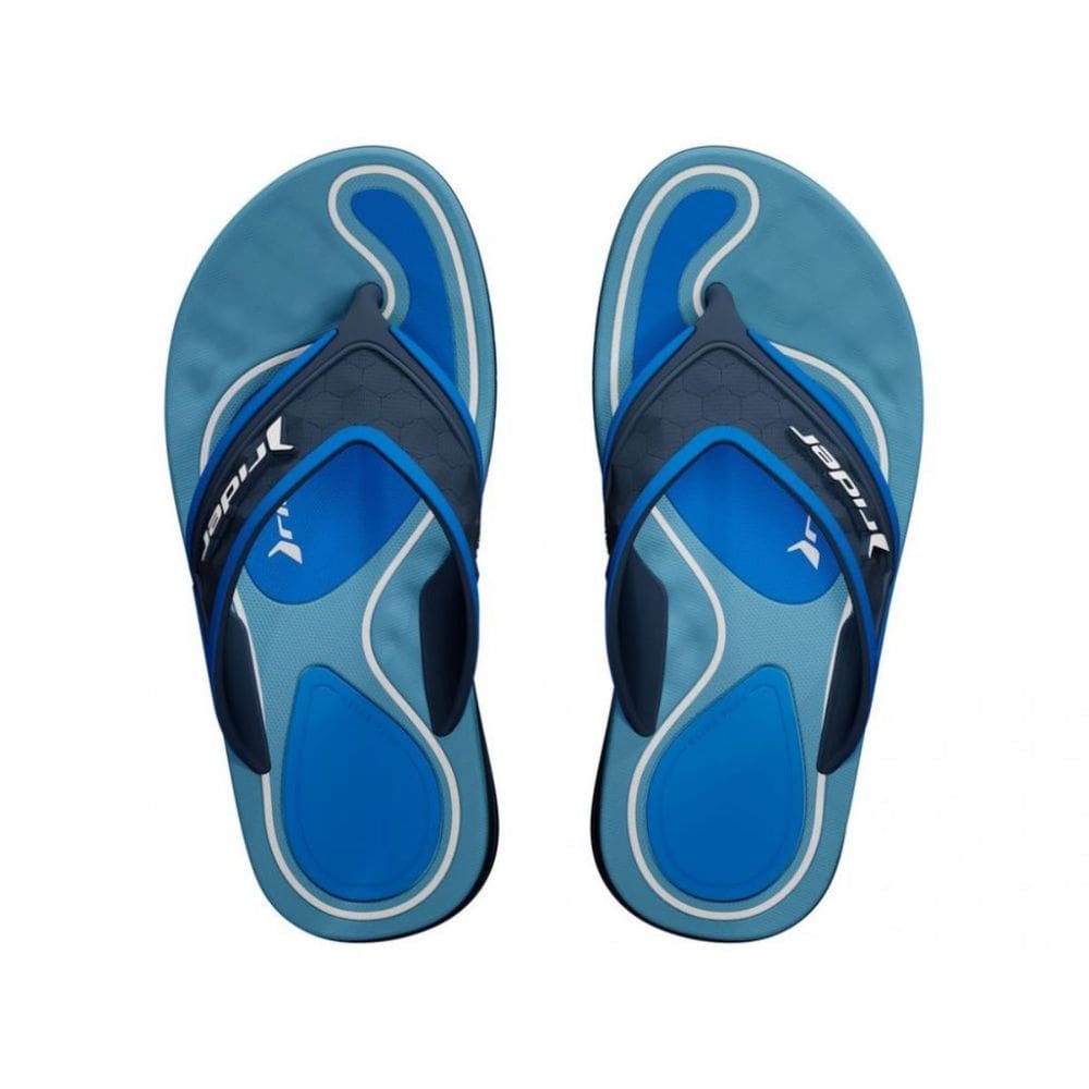 Chinelo Rider R Line Plus Casual De Dedo Infantil Azul Branco 344643