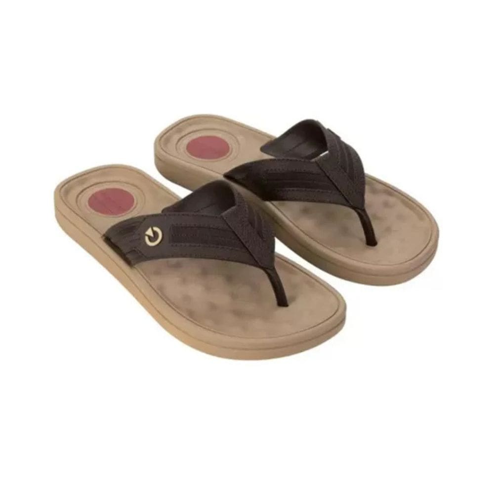 Chinelo Cartago Alabama De Dedo Massageador Masculino Bege