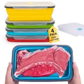 Recipientes de armazenamento de alimentos Annaklin XXL 2400mL, pacote com 4