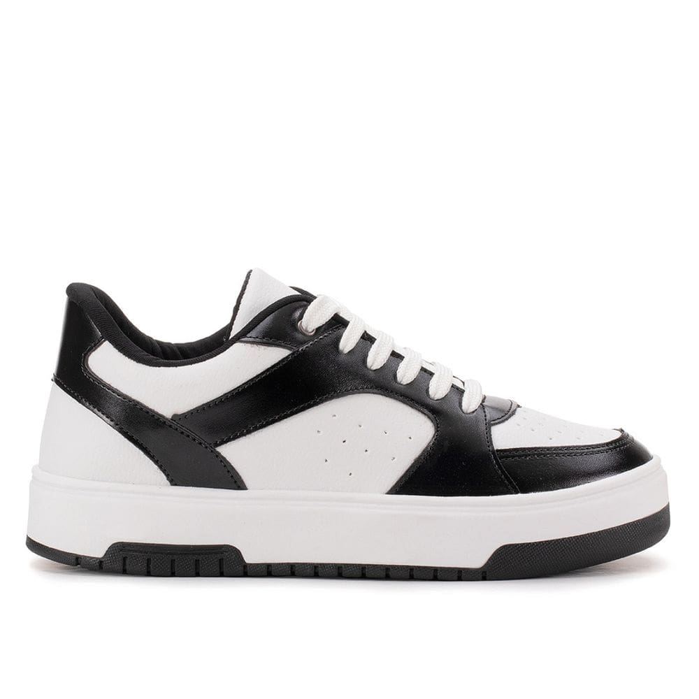 Tênis Godiva Casual Feminino Branco Preto