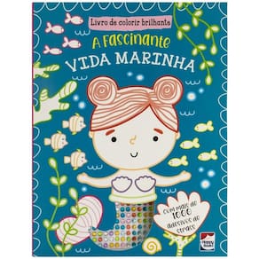 Livro De Colorir Brilhante: A Fascinante Vida Marinha