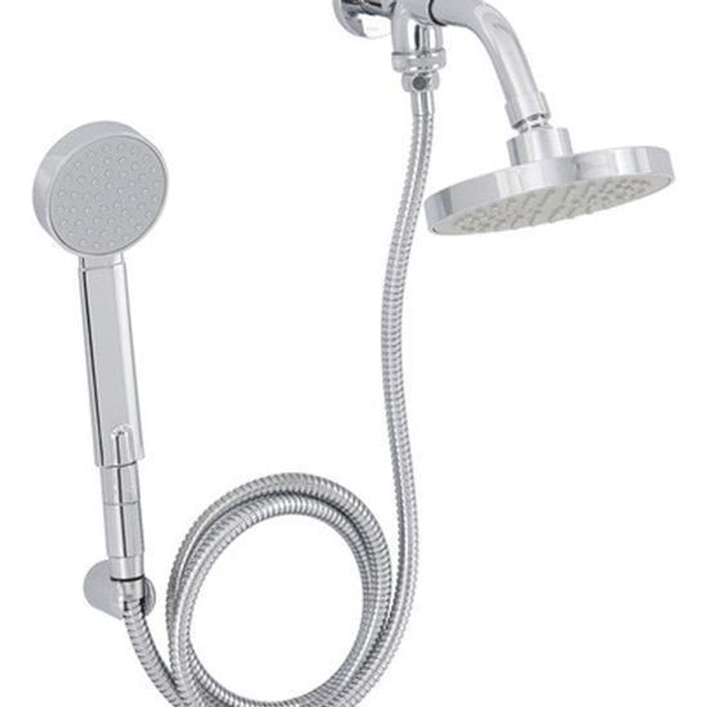 Ducha Parede Quadrada Cromada Eden Com Chuveirinho - Docol