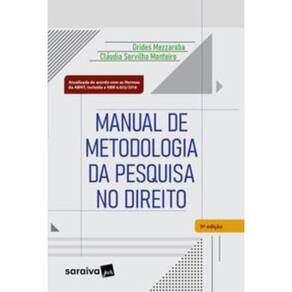 Manual De Metodologia Da Pesquisa No Direito - 9ª Edição 2023